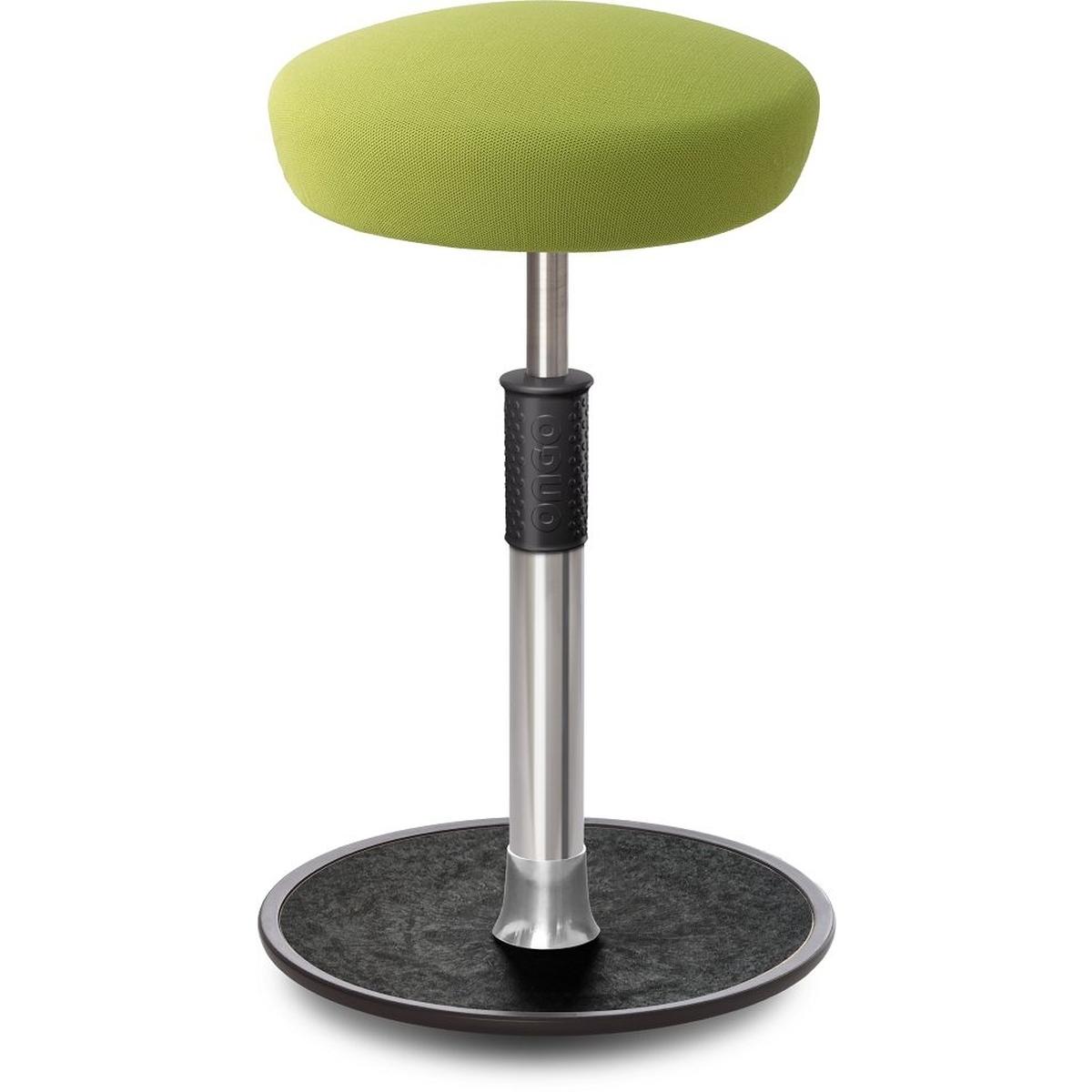 Ongo, Bürostuhl, Sitz- Stehhocker Free Tall Hutsitz Gestrick Hellgrün chrom /schwarz