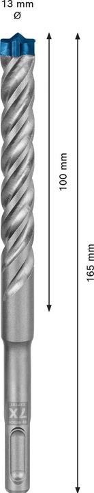 Image du produit Bosch Professional Zubehör Foret marteau EXPERT SDS plus-7X, 13 x 100 x 165 mm (13 millimètres)