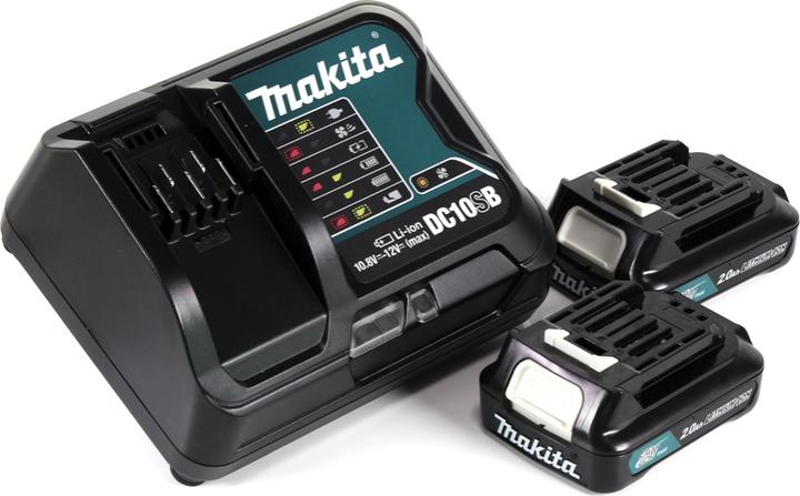 Produktbild Makita UR 100 DSAE Akku Rasentrimmer 10,8V + 2x Akku 2,0Ah + Lader + 1x Fadenkopf und Zubehör (Trimmfaden)