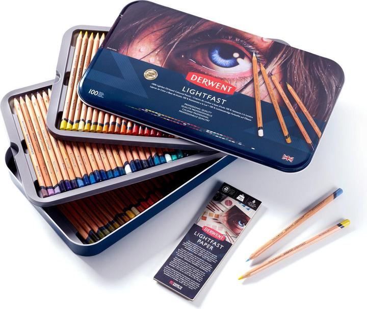 Actual product image Derwent Lightfast coloured pencils, 4 mm, multicoloured, 100 pieces (100 x)