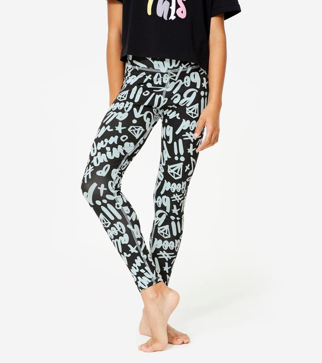 Produktbild Starever Tanz-Leggings Mädchen Modern Dance hoher Taillenbund - grün/schwarz