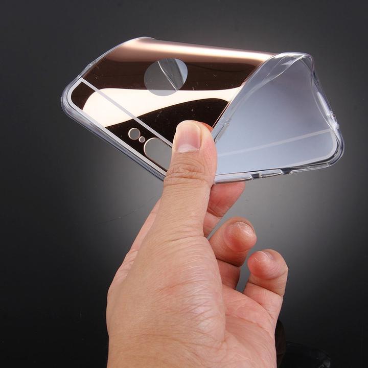 Produktbild König Design Apple iPhone 8 Plus Handy Hülle Spiegel Mirror Soft Case Schutz Cover Rose Gold (Apple iPhone 8 Plus)