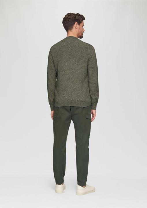 Produktbild S.Oliver Strickpullover Strickpullover mit Logo in Melange-Optik (M)