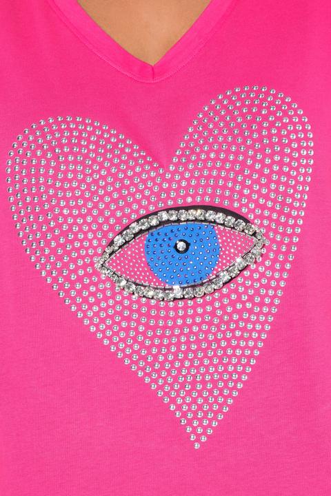 Produktbild Angel of Style T-Shirt, Herz-Auge mit Ziersteinchen, Halbarm (56)