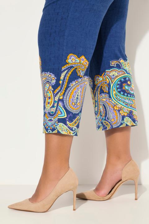 Produktbild Ulla Popken 7/8-Jerseyhose, Paisleybordüre, weites Bein, Elastikbund (54, 56)