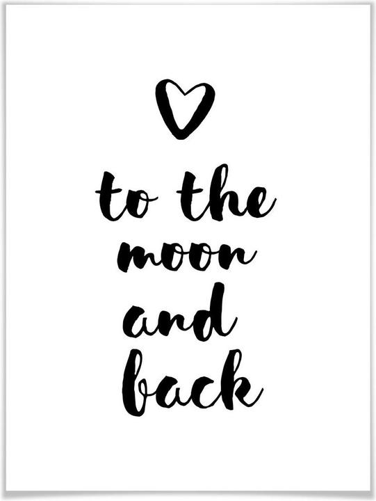 Produktbild Trenddeko Love to the moon and back (24 x 30 cm)