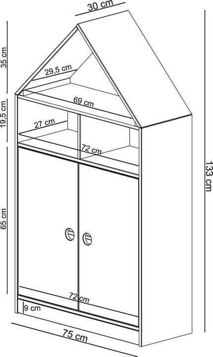 Image du produit Loft 24 Alpi (75 x 30 x 133 cm)