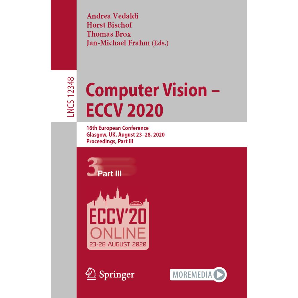 Computer Vision - ECCV 2020, Fachbücher von Horst Bischof, Jan-Michael Frahm, Thomas Brox, Andrea Vedaldi