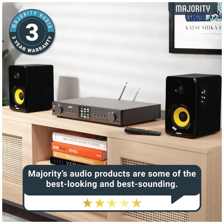 Produktbild Majority Fitzwilliam 2024 Black DAB+ Radio (Internetradio, DAB+, FM, KW, Bluetooth, WLAN)