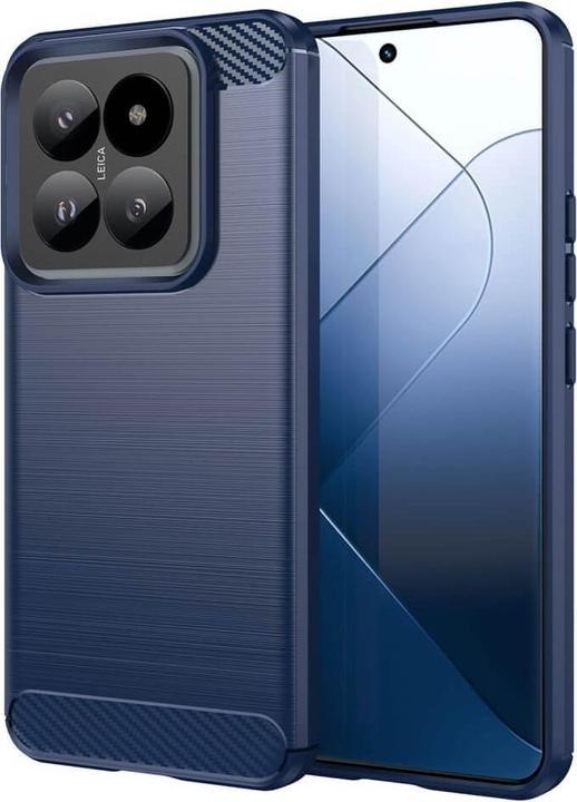 Actual product image Cover-Discount Xiaomi 14 Pro - Metal Carbon Look Case blue (Xiaomi 14 Pro)