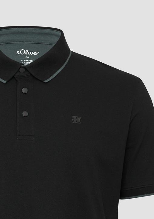 Actual product image S.Oliver Polo-Shirt Sportives Piqué-Poloshirt mit Kontrast-Details (6XL)
