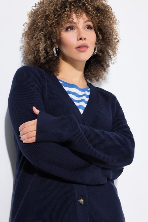 Produktbild Ulla Popken Strickjacke, Knöpfe, V-Ausschnitt, Langarm (42, 44)