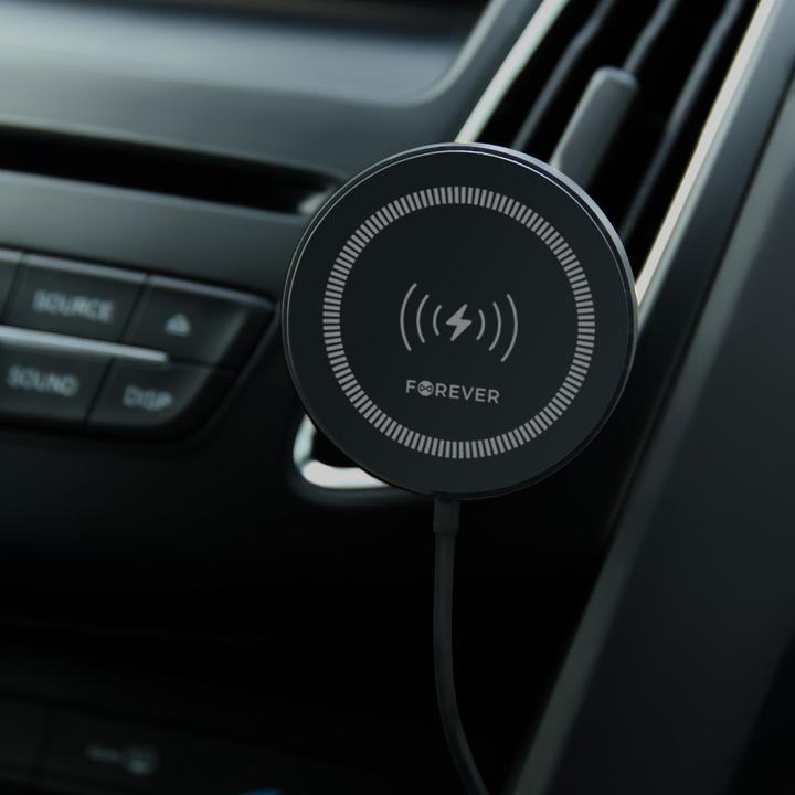 Actual product image Forever car holder for air vent MACH-300 magnetic with wireless charging black Qi2 15W