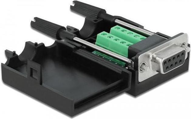 Actual product image Delock Adapter DB9 - terminal block socket, with housing (Sub-D 9, 5.18 cm)