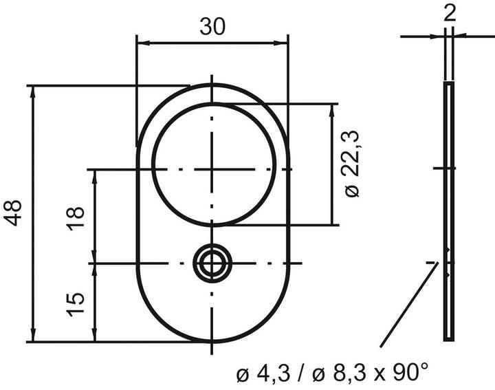 Actual product image Kaba Cylinder rosettes (Door rosette)
