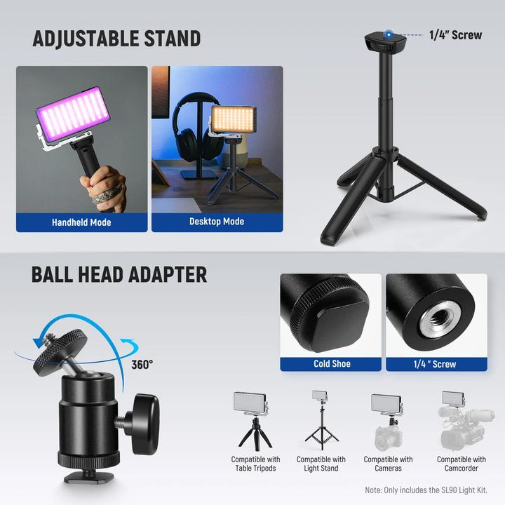Actual product image Neewer Lamp SL90 Pro LED RGB 12W 2500-10000K