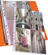 Produktbild Elba Fotohüllen für 8 Fotos 100 x 150 mm, Format: DIN A4 aus PP 0,8 mm, Universallochung, schützt die Bil (A4, 1 x)