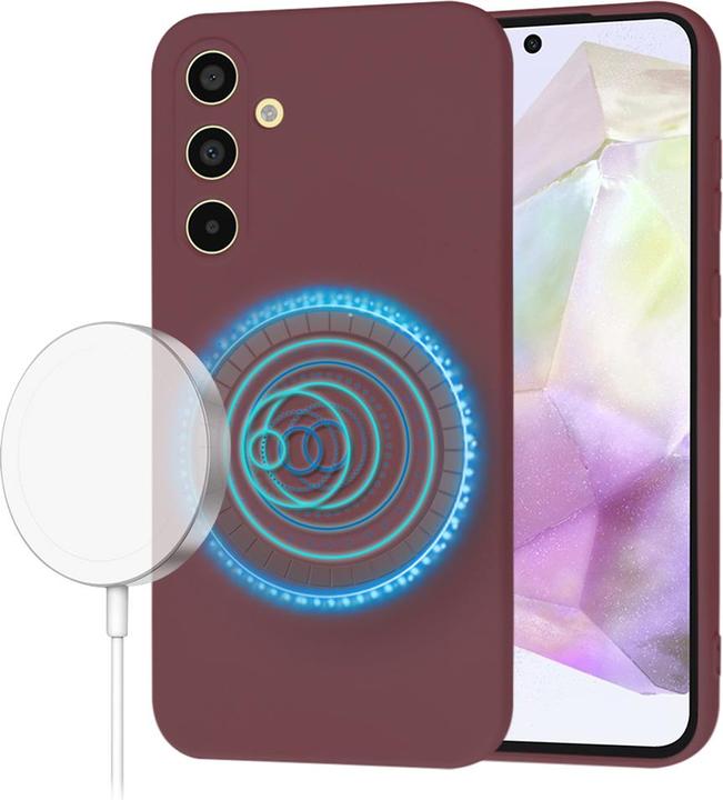 Actual product image Techsuit - SoftFlex MagSafe - Samsung Galaxy A35 5G - Plum Red (Samsung Galaxy A35)