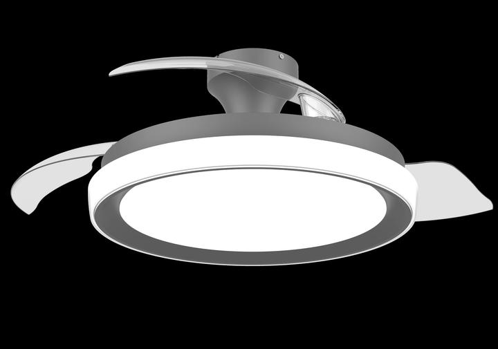 Actual product image Philips Retractable blade ceiling fan, 3 cct led, 28 w dc motor + 35 w led, bliss black, ø106 cm