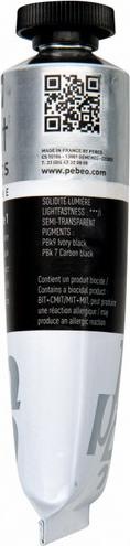 Actual product image Pebeo Artist Acrylics extrafine (Ivory Black, 37 ml)