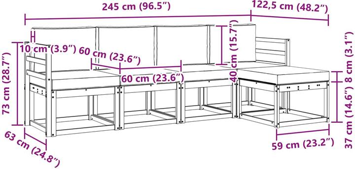 Produktbild vidaXL Gartenmöbel