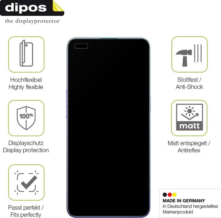 Image du produit Dipos Film de Protection d’écran Full-Cover Anti-reflet (1 pcs, Oppo Reno 3 Pro)