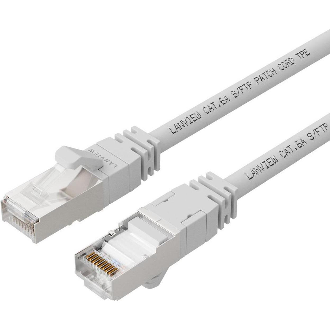 Lanview CAT6A S/FTP 30m White LSZH (S/FTP, CAT6a, 30 m), Netzwerkkabel