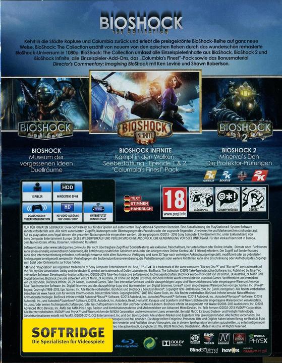 Immagine prodotto 2K Games Collezione BioShock (PS4, DE)