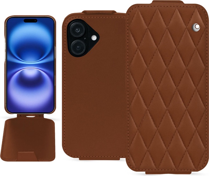 Productafbeelding Noreve Verticale jas van kalfsleer (Apple iPhone 16)