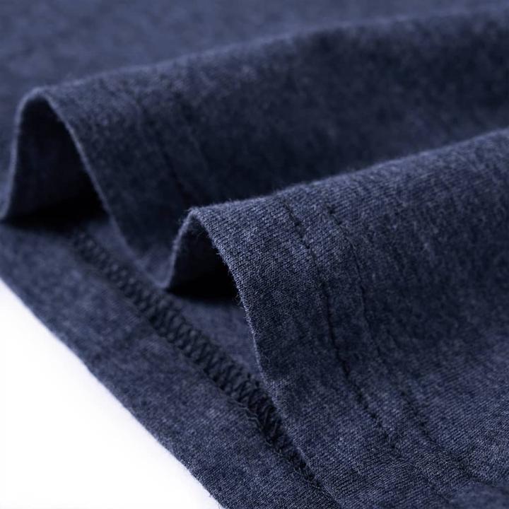 Immagine prodotto vidaXL Camicia da bambino a maniche lunghe blu scuro melange 128,Materiale: 100 (128)