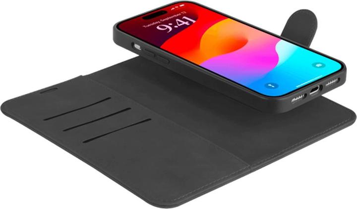 Actual product image Just in Case Uitneembare Pu-Leather Book Cover Black Apple iPhone 15 Pro Max (Apple iPhone 15 Pro Max)