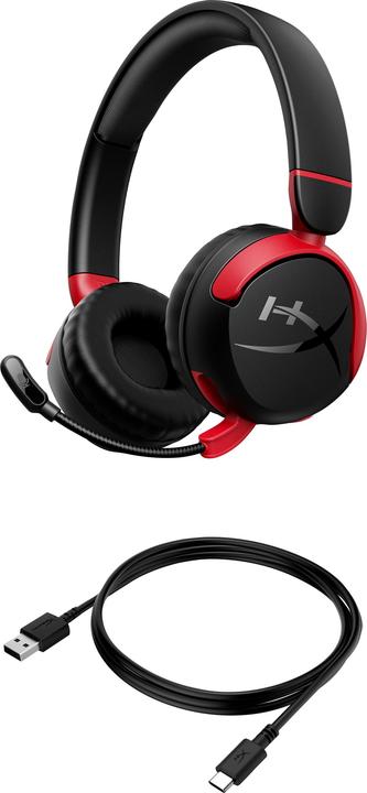 Actual product image HyperX 7G8F1AA Cloud Mini Kids Wireless Black (Wireless, Cable)