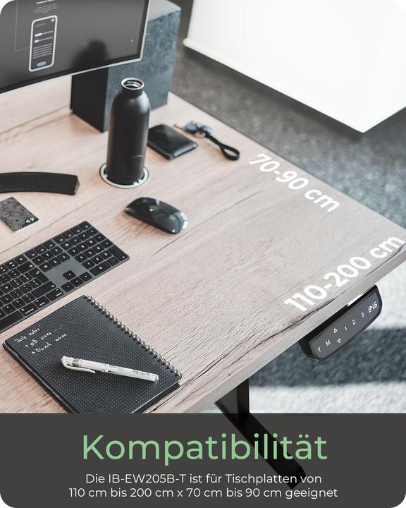 Actual product image Icy Box Ergonomic table frame without table top, IB-EW206B-T