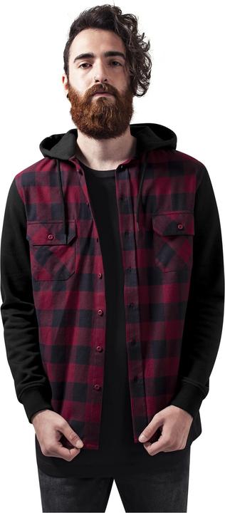 Immagine prodotto Urban Classics Camicia con cappuccio e maniche in flanella a quadri (L)