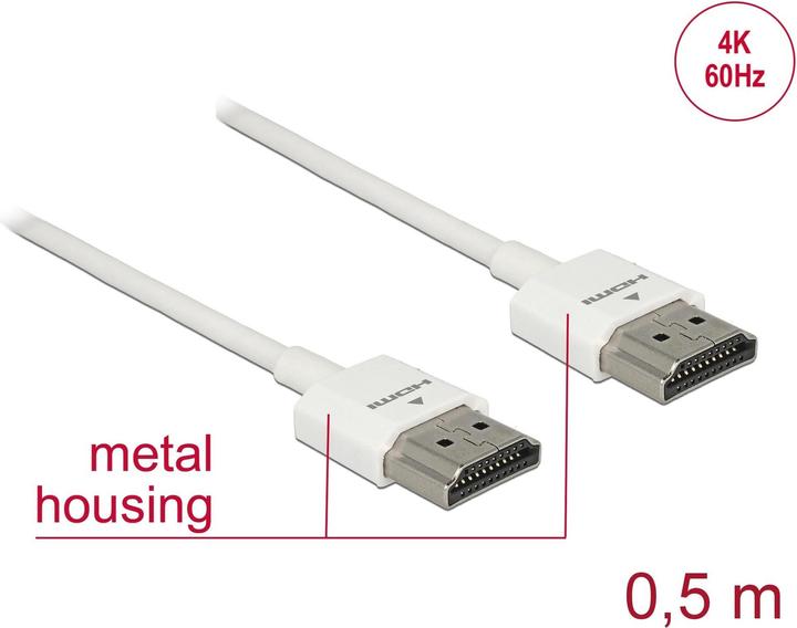 Immagine prodotto Delock HDMI (Typ A) — HDMI (Typ A) (0.50 m, HDMI)
