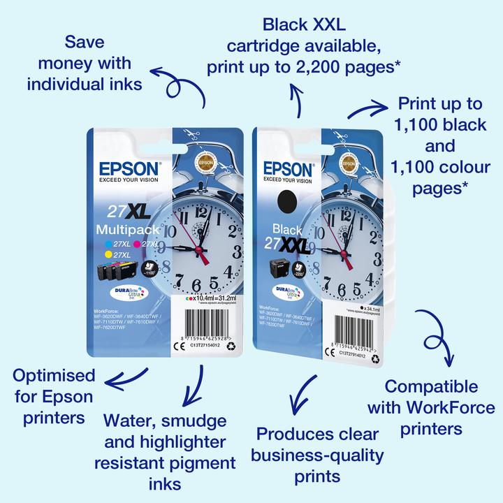 Actual product image Epson 27XL Multipack - 3 ml - XL - Yellow, Cyan, Magenta (M, C, Y)