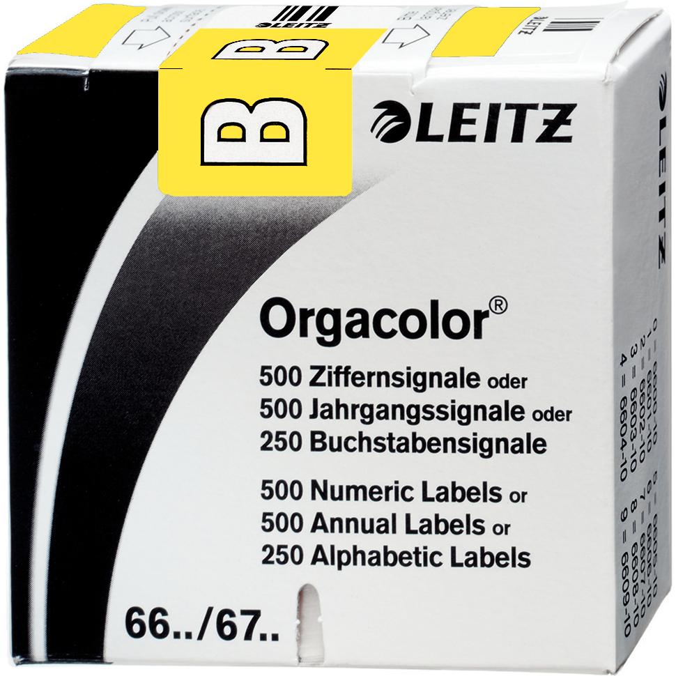 Leitz, Etiketten, Orgacolor Buchstabensignale auf Rolle - B