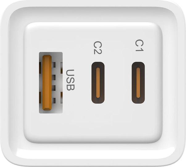 Actual product image Leotec Cargador 65w Gan Carga Rapida 2 USB Tipo-C Pd 1 USB-A Blanco (65 W)
