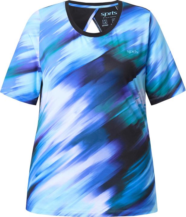 Immagine prodotto Ulla Popken T-shirt con scollo a girocollo, mezze maniche, apertura sul retro e materiale riciclato (56)