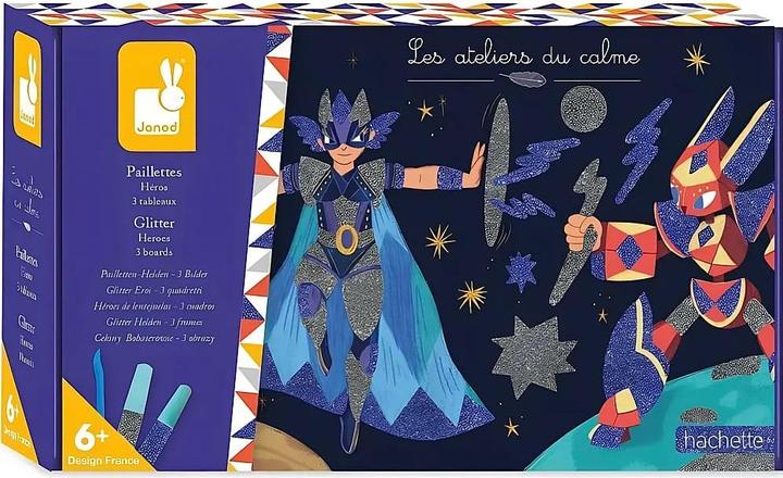 Actual product image Janod Sequin Heroes Craft Set