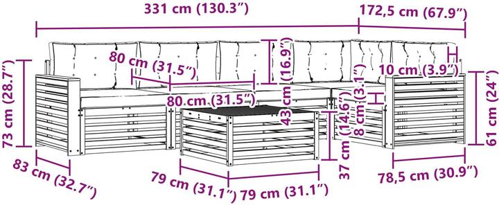 Produktbild vidaXL Outdoor-Sofa