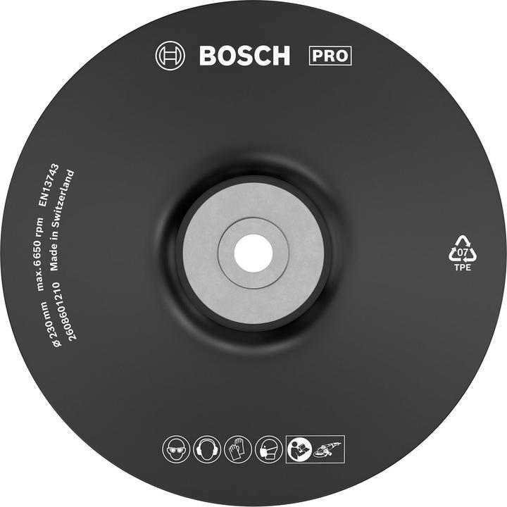 Actual product image Bosch Professional Zubehör PRO Backing Pad soft, 230 mm, M14, soft (P60)