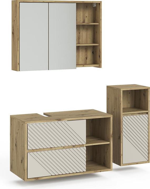 Produktbild Vicco Badmöbel-Set Viola, Artisan-Eiche, 3 Teile