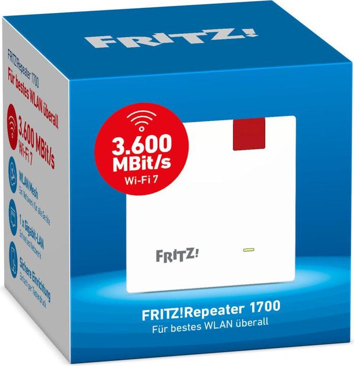 Actual product image FRITZ! Repeater 1700 (688 Mbit/s, 2880 Mbit/s)
