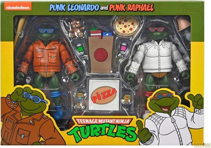 Actual product image Neca Teenage Mutant Ninja Turtles (Cartoon) Actionfigur Punk Leo and Punk Raph 2 Pack 18 cm