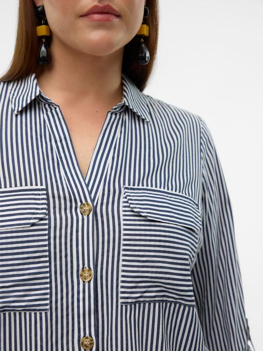 Produktbild Vero Moda Normal geschnitten Hemdkragen Curve Ärmel mit Umschlag Hemd Hemd (52)