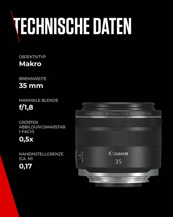 Produktbild Canon RF 35mm f/1.8 IS Macro STM (Canon RF, Vollformat)