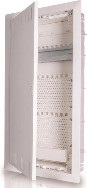 Produktbild F-Tronic Kommunikationsverteiler JUMBO36K, 3-reihig, weiss Verteilerkasten für multimediale Anwendun