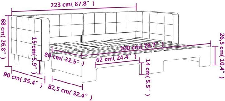Produktbild vidaXL ausziehbares Tagesbett