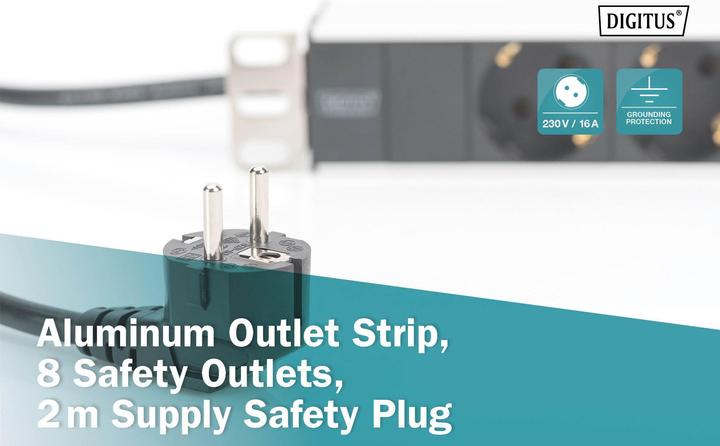 Actual product image Digitus Power strip (8x, CEE 7/3, 2 m)